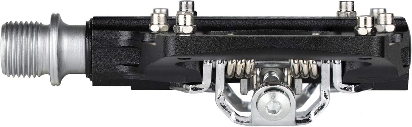 Multi-Use Compatible with Shimano SPD Mountain Bike Bicycle Sealed Clipless Pedals - Dual Platform Multi-Purpose - Great for Touring, Road, Trekking Bikes