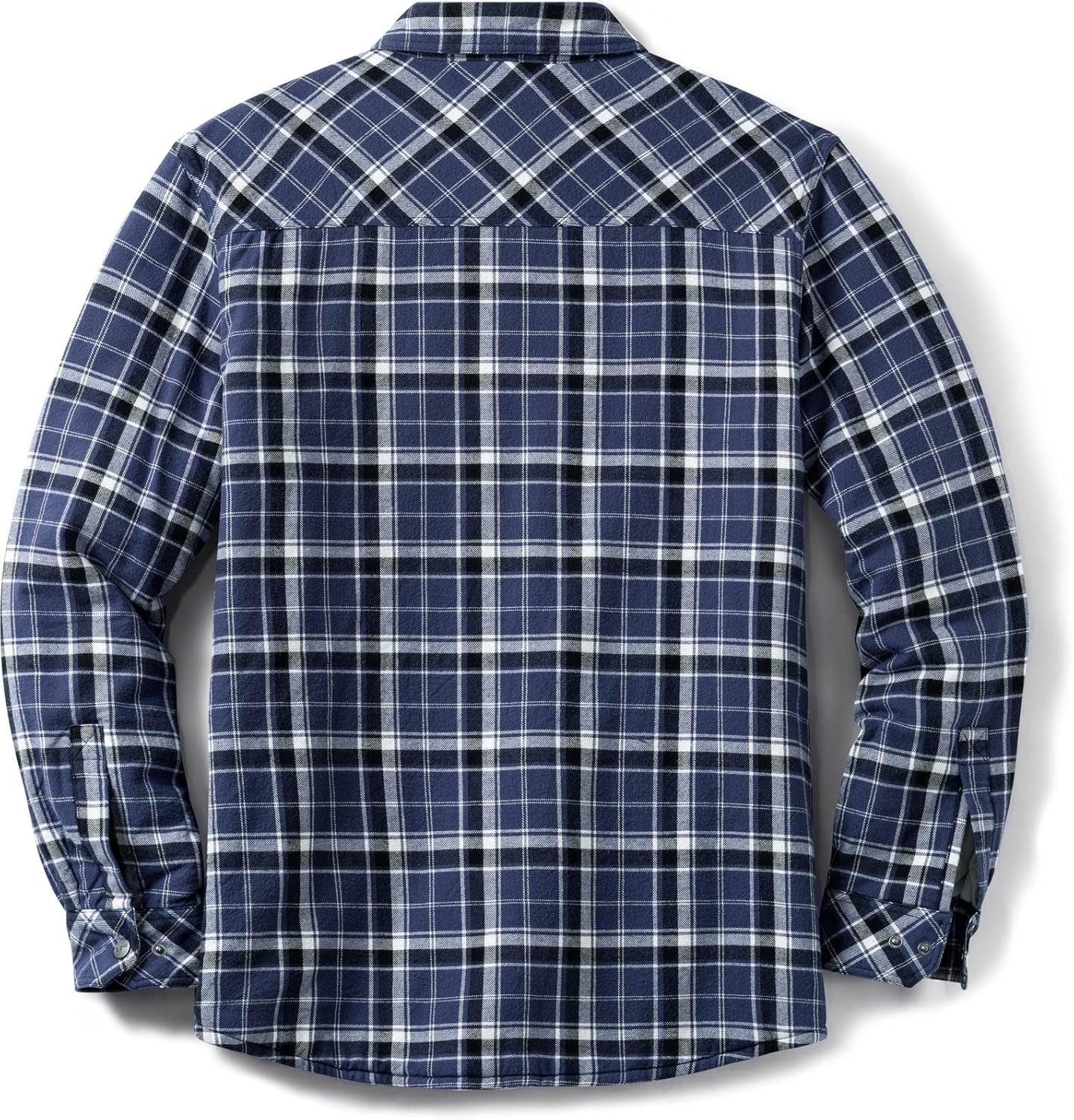 Men'S Flannel Shirt Jacket Long Sleeve, Winter Warm Outdoor Casual Plaid Jacket Coat with Pockets